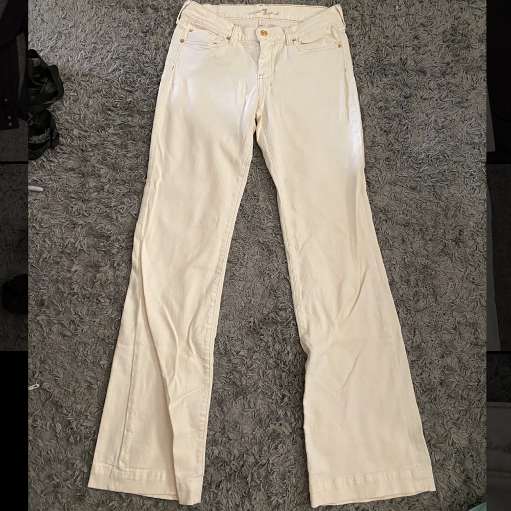 7 FAM off-white jeans